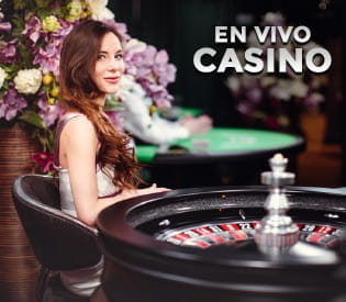 Crupier en mesa de ruleta en vivo