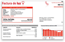 factura de luz comprobante