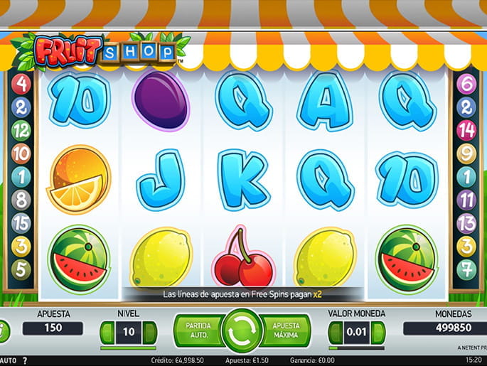 Juega a la versión demo de la slot Fruit Shop.