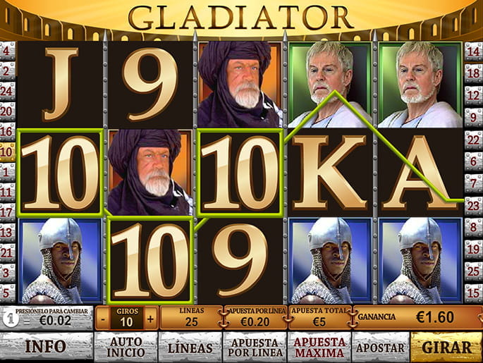 Juega a la versión demo de la tragaperras Gladiator.