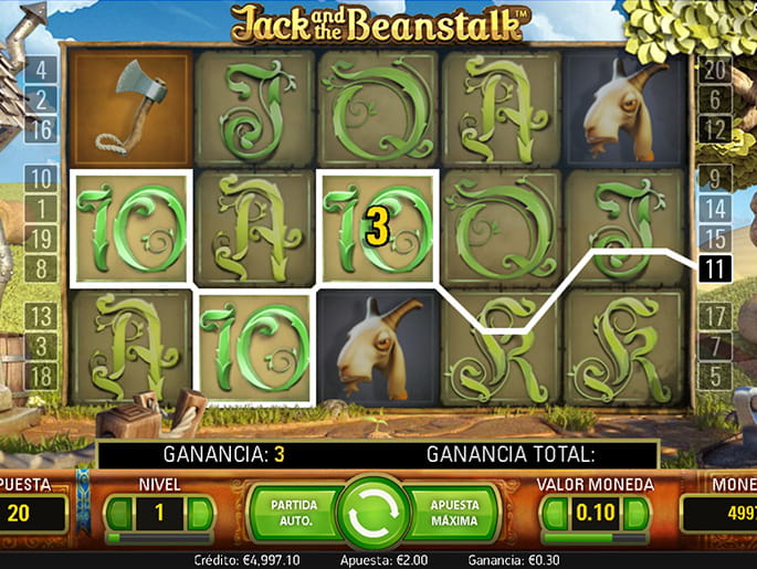 Juega a la versión demo de la tragaperras Jack and the Beanstalk.