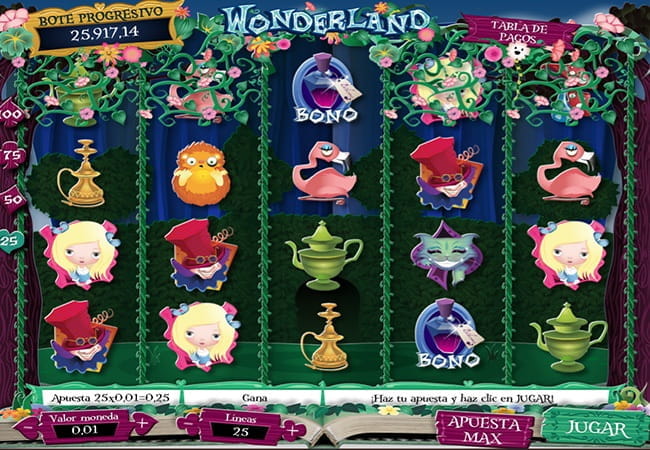 Wonderland de Gamesys en Botemania