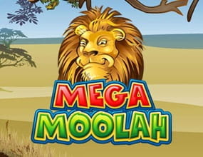 Logotipo del slot popular Mega Moolah