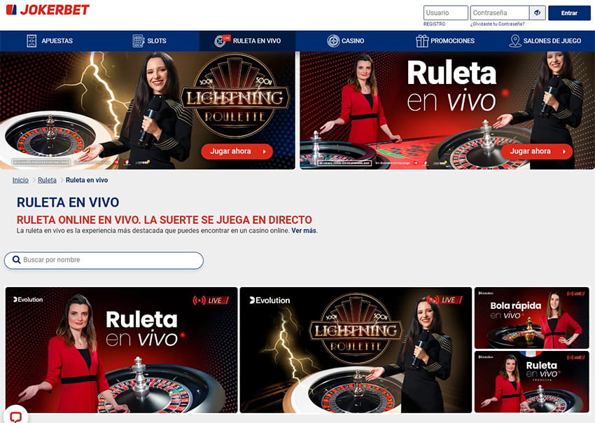 La Plataforma online del Casino en Vivo Jokerbet