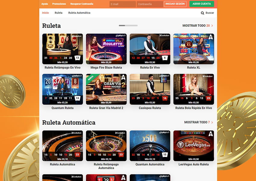 La Plataforma online del Casino en Vivo LeoVegas 