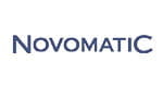 Logotipo official de Novomatic, software de casino. 