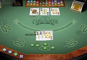 3 card poker pair plus only