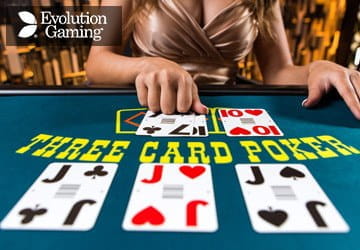 A close-up look at a 3 Card Poker live table