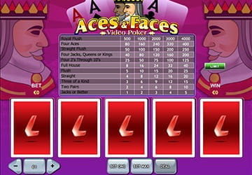 Check out Aces and Faces, a clear-cut game based on Jacks or Better