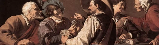 Image of a blackjack table, showing the blackjack variant Quinze