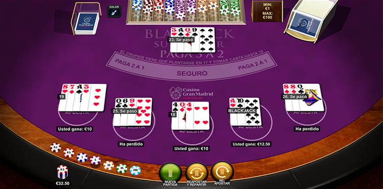 Blackjack Surrender en Casino Gran Madrid