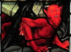 A painted image of the Devil