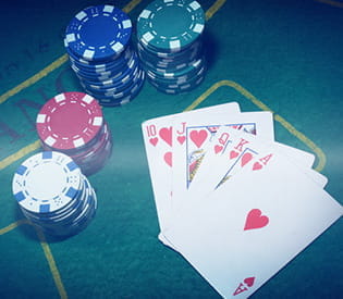 Cartas en un juego de Blackjack