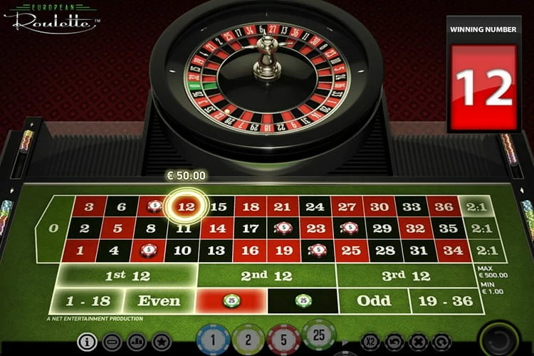 An online European Roulette game
