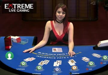 The limits at Extreme Live Gaming blackjack tables