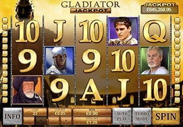 Gladiator slot from Playtech: in-game view