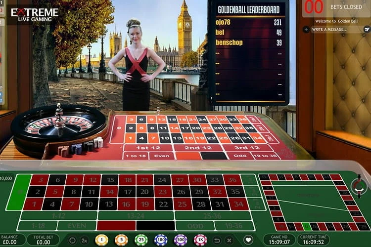 Golden Ball Roulette from Extreme Live - in-game screenshot