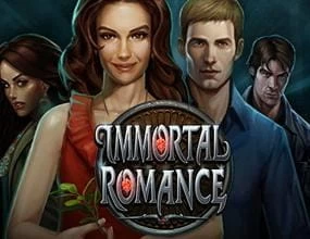 Logo of the vampire-themed slot, Immortal Romance