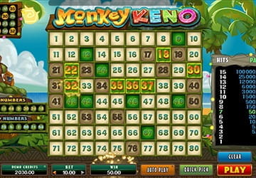 Jungle-themed keno game from Microgaming