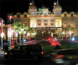 La Place du Casino at night