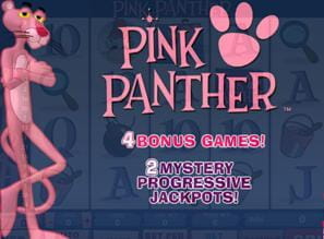 Screenshot of a progressive slot Pink Panther