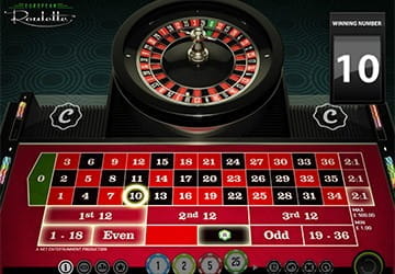Screenshot of a European Roulette game from NetEnt