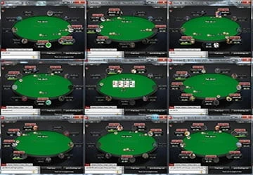 Screenshot of a real money poker tournament