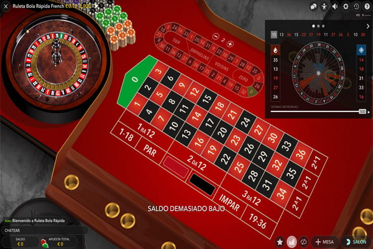 Mesa de ruleta en vivo online Bola Rápida en casino Betsson