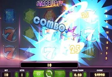 The popular Startburst slot from NetEnt