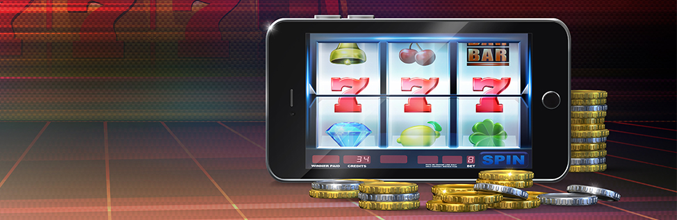 Playing slots on a phone and chips around