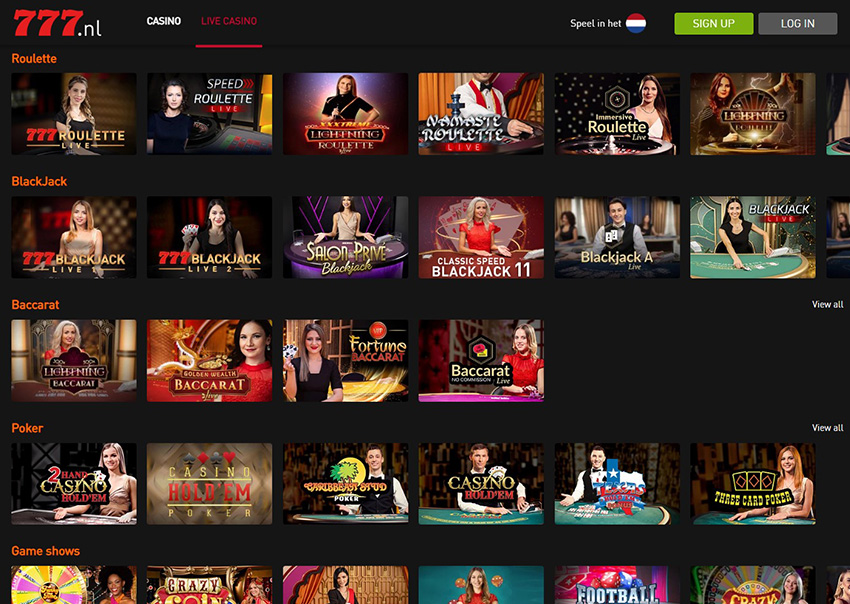 The Online Platform of Casino777 Live