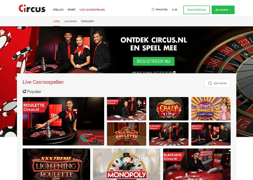 The Online Platform of Circus Live Casino