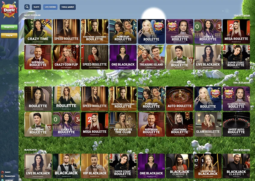 The Online Platform of Duelz Live Casino