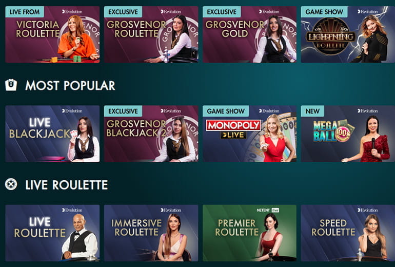 The Online Platform of Grosvenor Live Casino