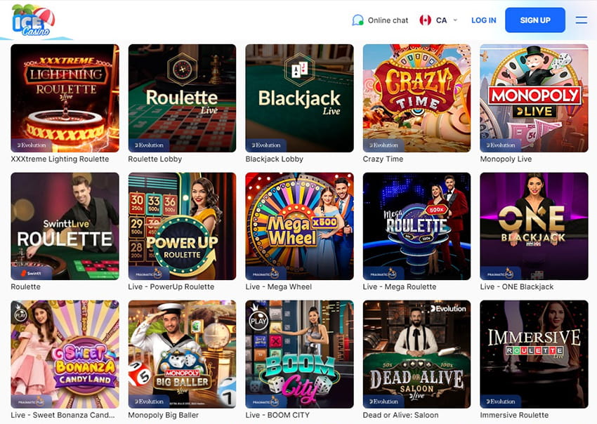 The Online Platform of Ice Casino Live Casino 