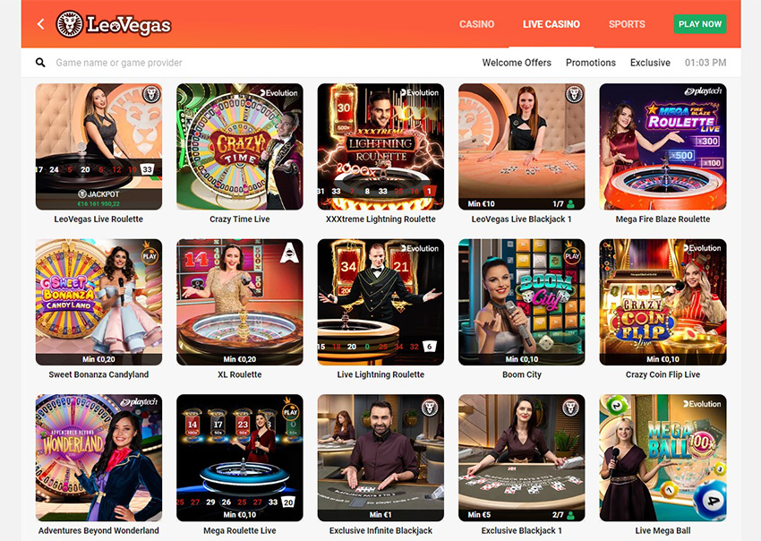 The Online Platform of LeoVegas Live Casino 