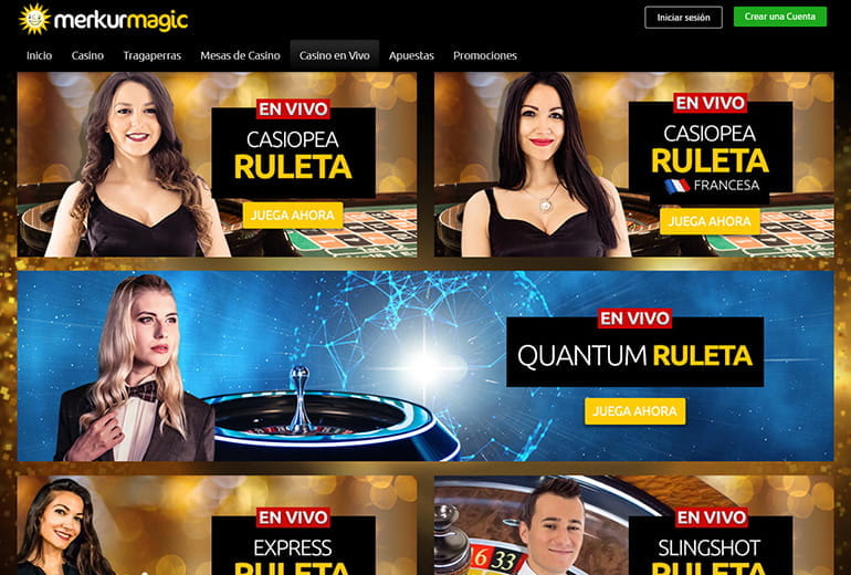 Gama de juegos de ruleta en vivo en Merkurmagic Casino