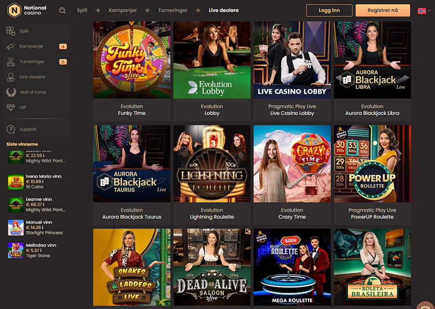 The Online Platform of National Casino Live Casino 