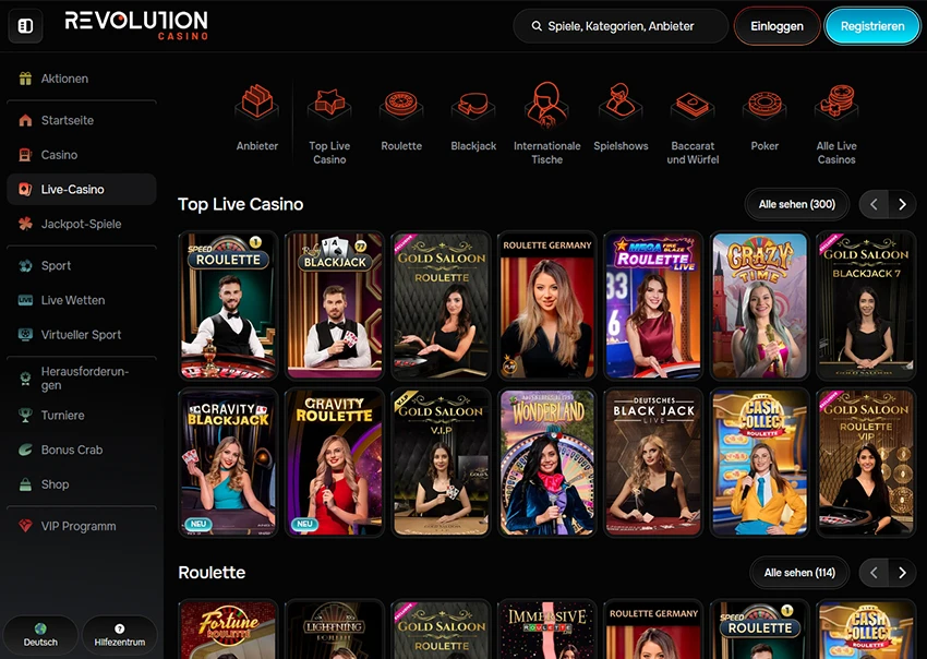 The Live Casino of Revolution