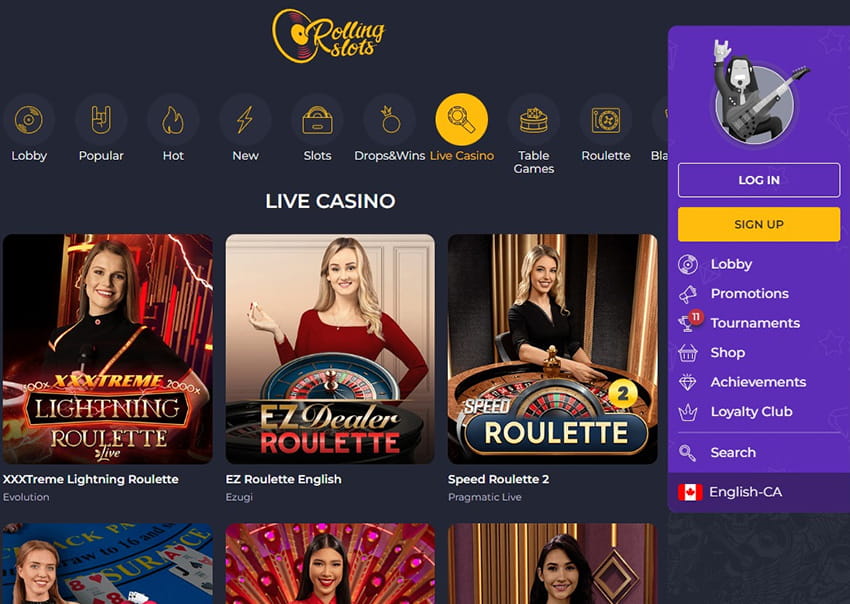 The Online Platform of Rolling Slots Live Casino