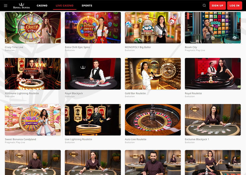 The Online Platform of Royal Panda Live Casino