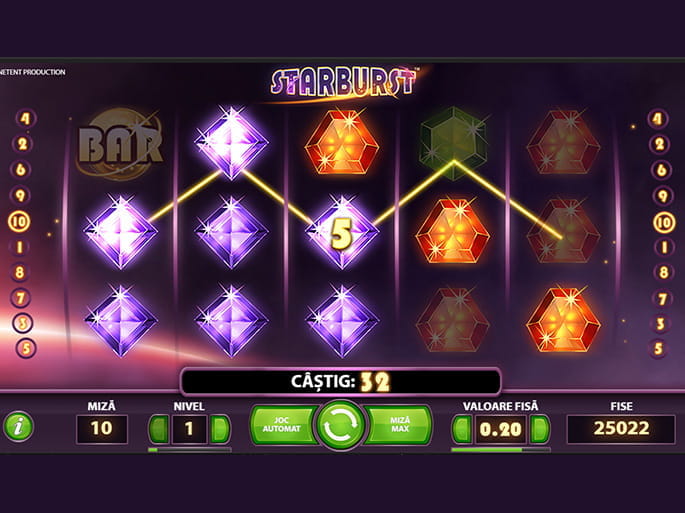 Slot online Starburst în veriunea demo