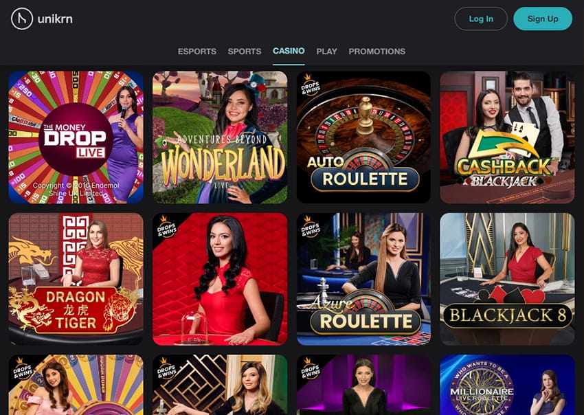 The Online Platform of Unikrn Casino Live Casino