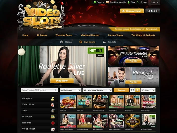 The Online Platform of Videoslots Live Casino
