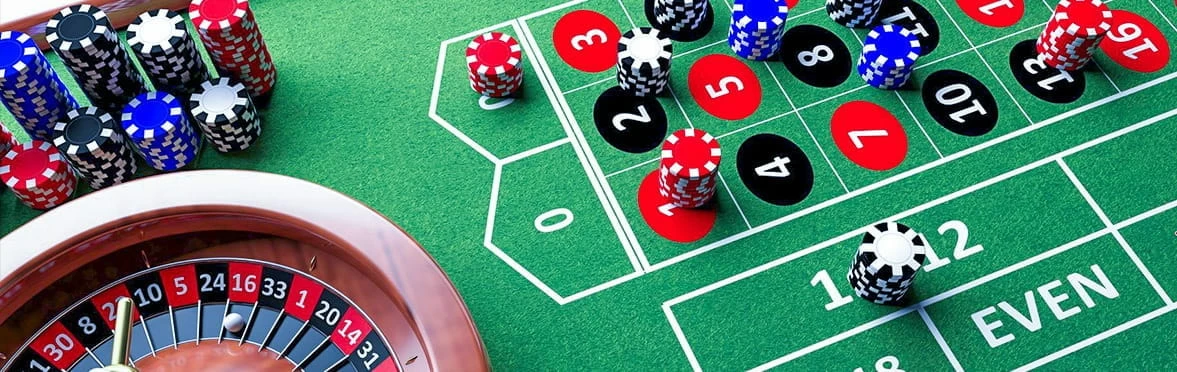 Image of an early version of an American roulette table