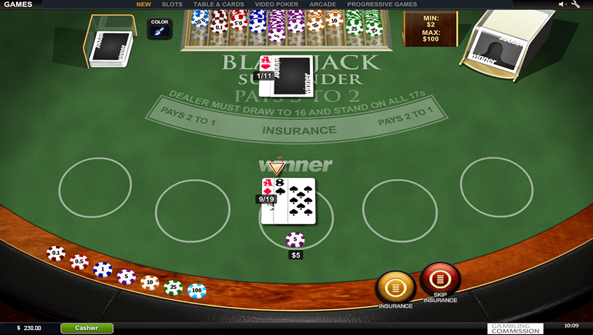 Blackjack Surrender Insurance