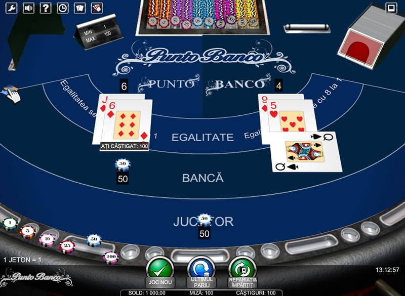 Baccarat – varianta gratuita a jocului