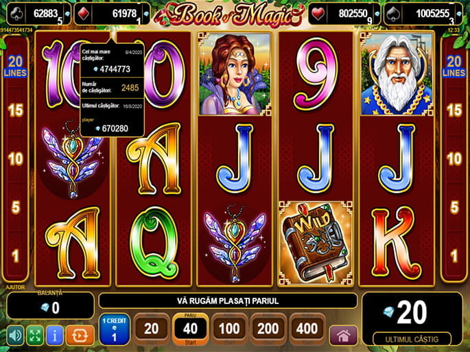 Varianta demo la slot online Book of Magic