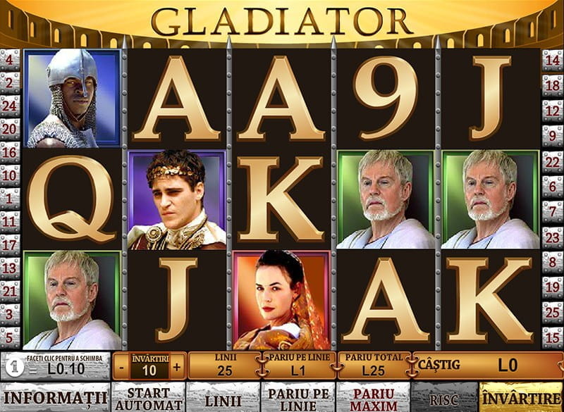 Gladiator slot produs de Playtech