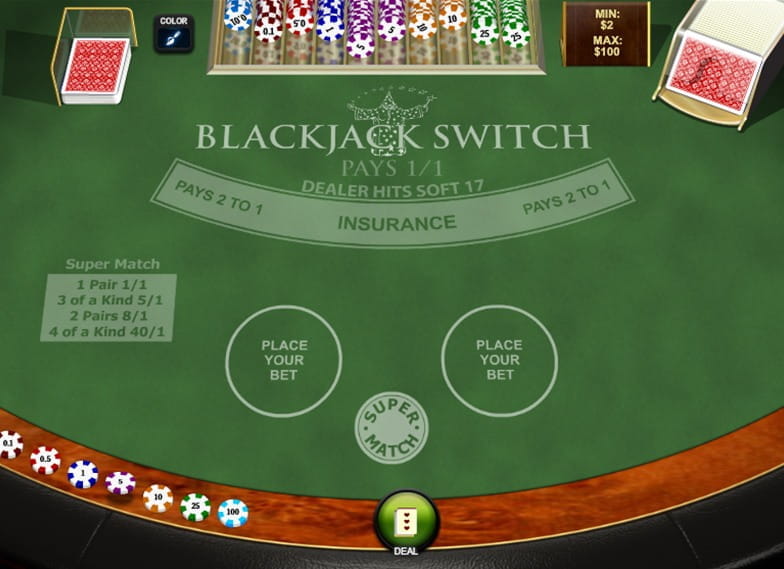 Jucati Blackjack Switch de la Playtech